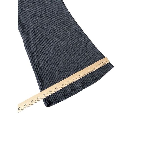 Nap Loungewear Cashmere Knit Ribbed Pants Flare Size L Gray Pull On - Picture 7 of 9